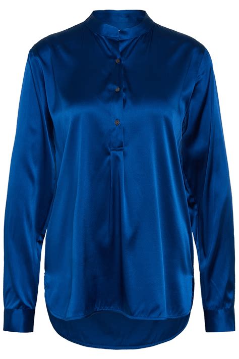 Prada Zweifarbige Bluse Aus Seidensatin 